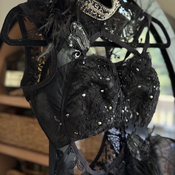 ⭐️🎹Custom Black Leotard Jazz Dance Costume or Chicago Halloween costume👠 - Picture 4 of 14